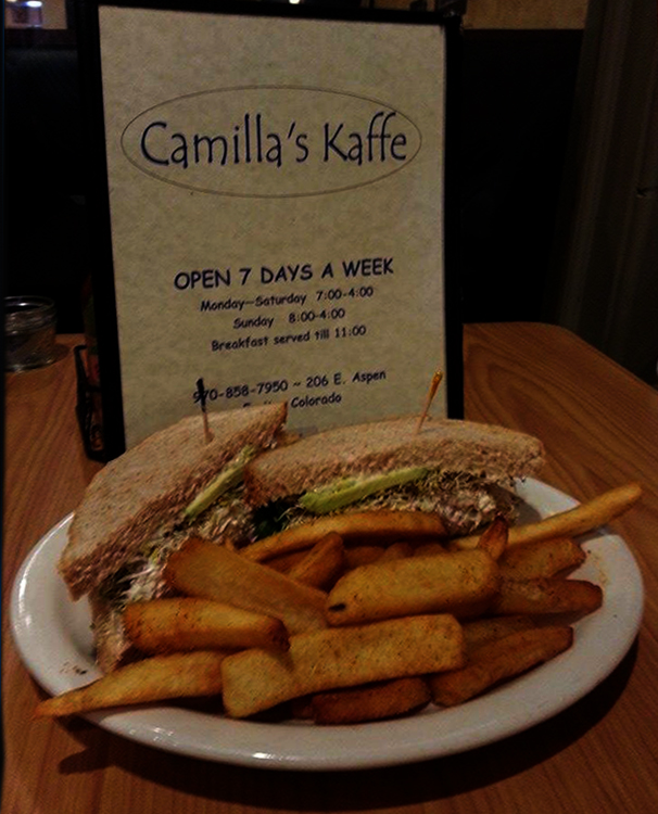 Camilla's Kaffe in Fruita, Colorado, Chicken Salad Sandwich